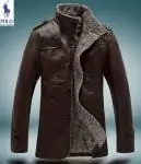 2019U ralph lauren homme manteau veste cuir rason pas cher rouge